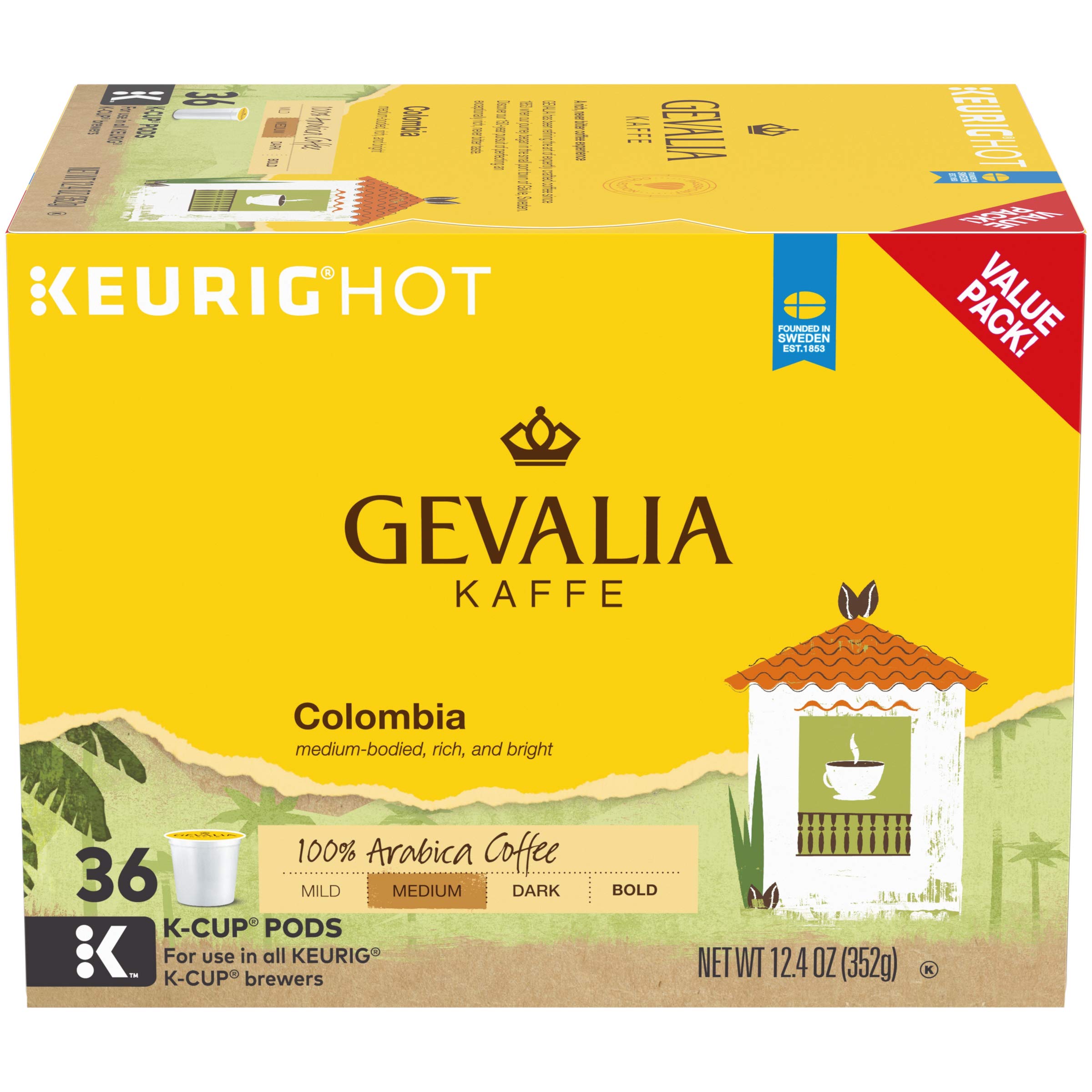 Amazon.com: Gevalia Kaffe Colombian Blend Medium Roast K-Cup